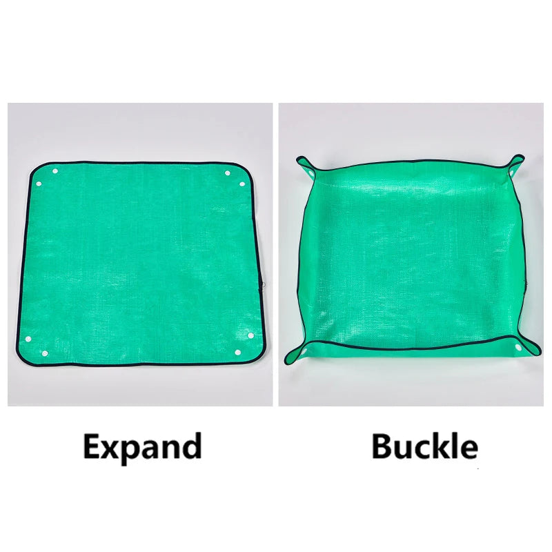 Alfombrilla de Jardinería Impermeable | Tapete Plegable para Trasplante de Plantas y Macetas 50cm-100cm