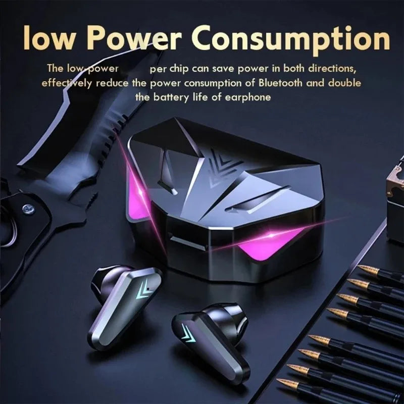 Auriculares X15 TWS Gaming – Bluetooth 5.0 inalámbricos con micrófono, baja latencia 65ms, ideales para juegos y música