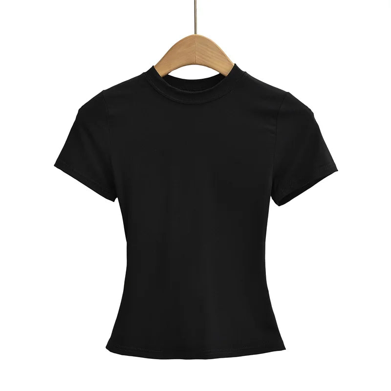 Camiseta Mujer Casual 2024 | T-shirt Slim Fit Manga Corta Sexy Básica Estilo Y2K