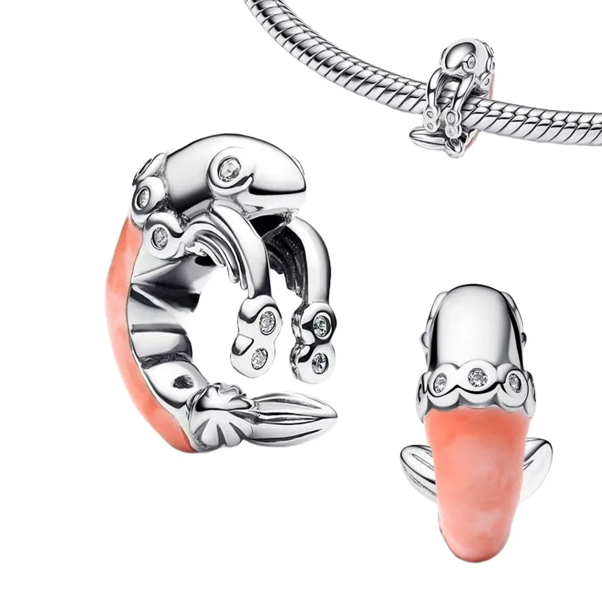 Charm Plata 925 Colgante Rosa Mariposa Corazón Flor Pájaro | Dije Para Pulsera Pandora Compatible