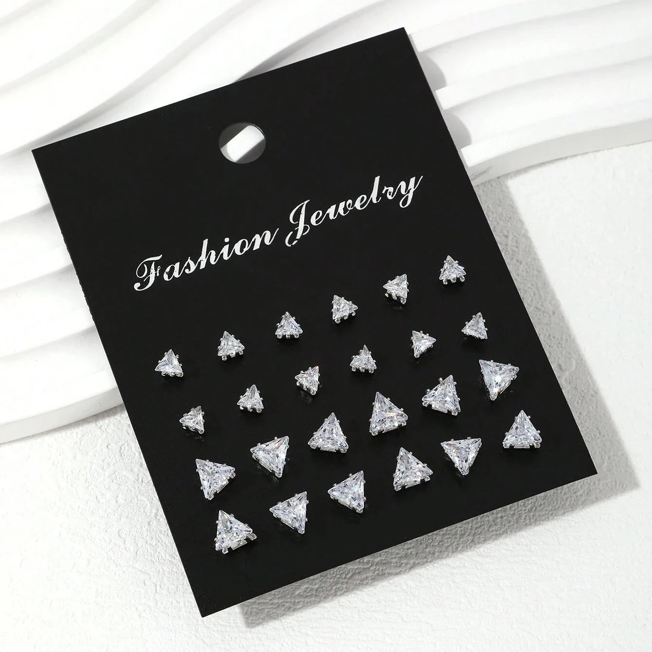 Set de 12 Pares de Aretes de Circonia – Pendientes Brillantes y Elegantes para Mujer, Regalo Ideal