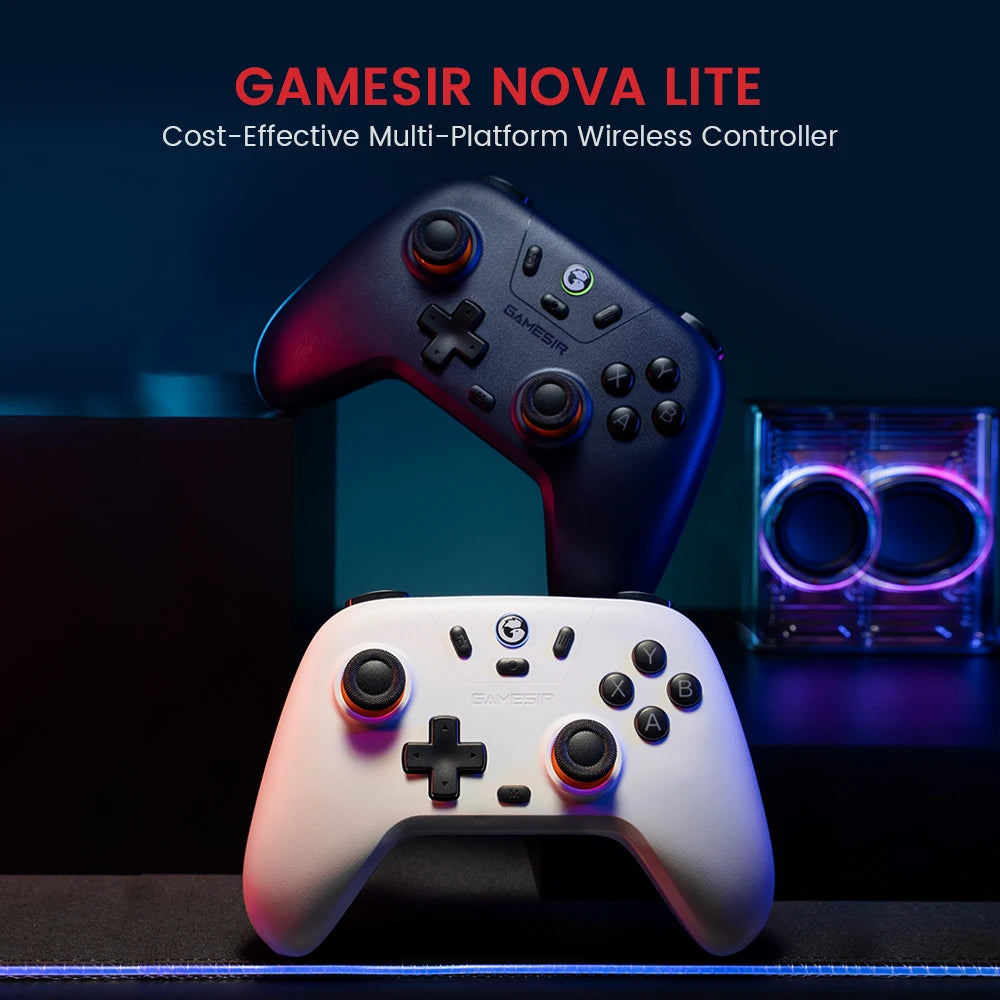 GameSir T4 Nova Lite | Gamepad Inalámbrico Multiplataforma con Sticks Hall Effect, Turbo 20Hz y Vibración – Compatible con Switch, PC, Steam, Android e iOS