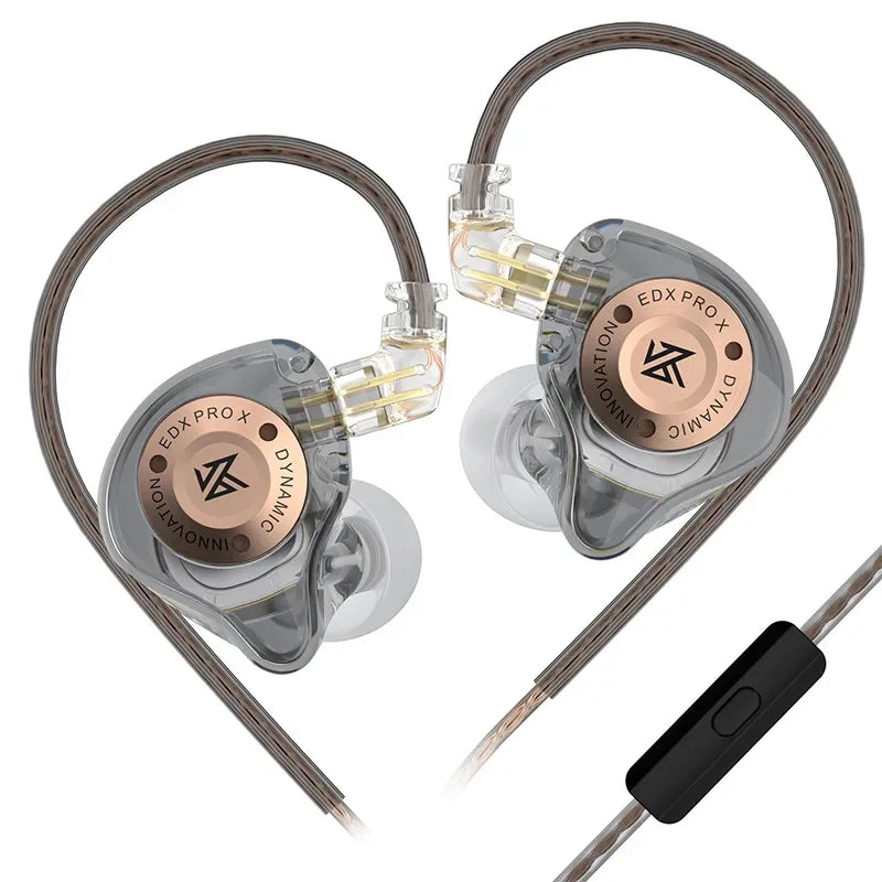 KZ EDX PRO X Auriculares In-Ear HIFI – Graves Potentes, Cancelación de Ruido, Cable Desmontable 3.5mm