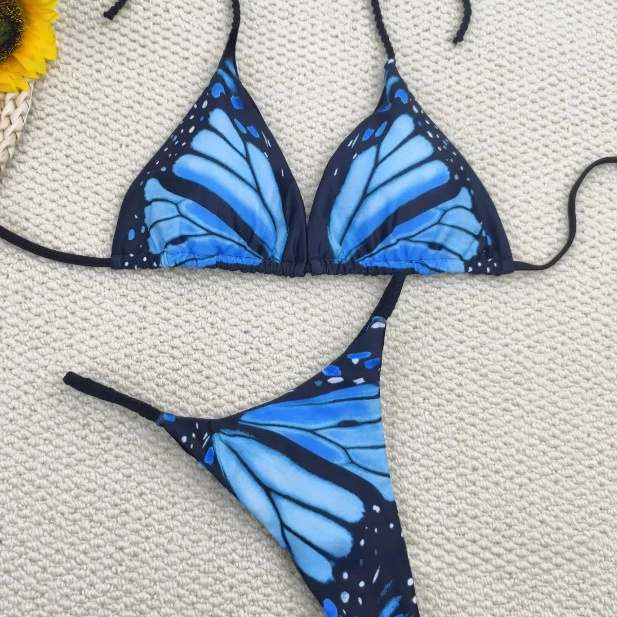 Bikini Sexy Mujer 2025 | Thong con Diseño Mariposa y Lazos Ajustables