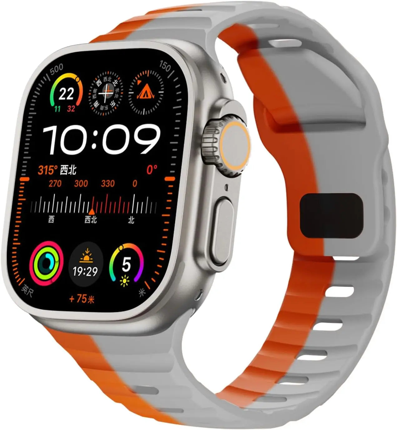 Correa de silicona suave para Apple Watch – Compatible Ultra 49mm y Series 8-3, SE (38mm-45mm)
