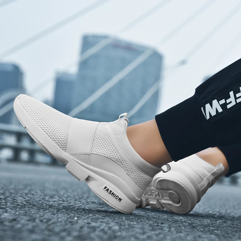 Zapatillas Hombre 2025 | Sneakers Casual de Malla Transpirable y Slip-on