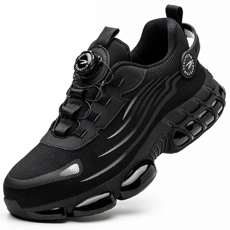 Zapatillas de Seguridad con Hebilla Giratoria – Ligeras, Transpirables y Resistentes, Suela Air Soft Antideslizante para Hombre