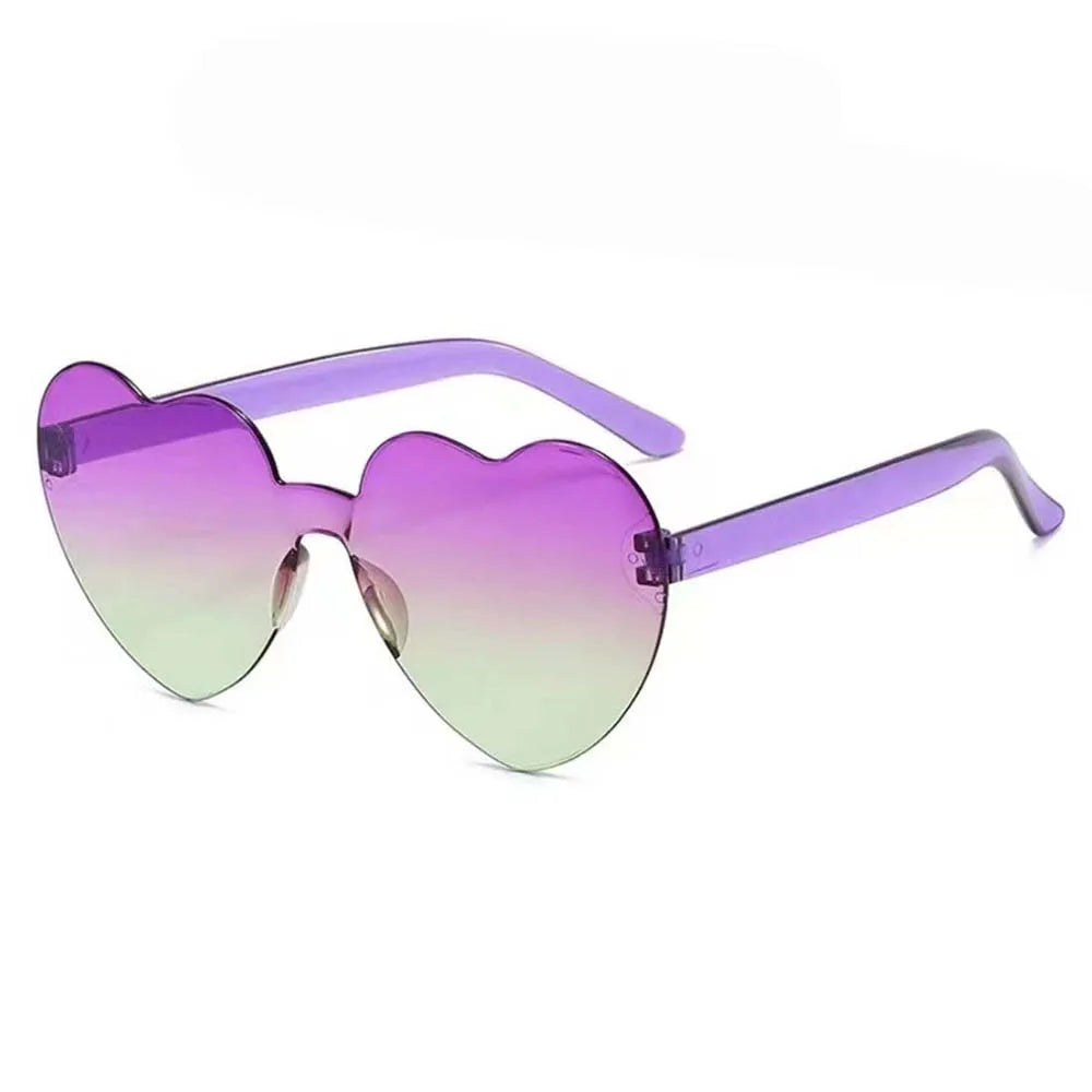 Gafas de Sol Jelly Corazón Degradado | Lentes Coloridas Protección UV Mujer Hombre