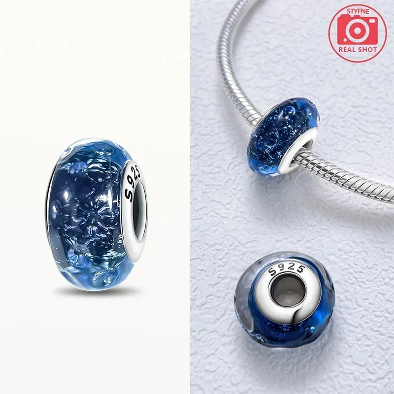 Cuenta Murano en Plata 925 | Beads de Vidrio de Colores para Pulsera Pandora Original