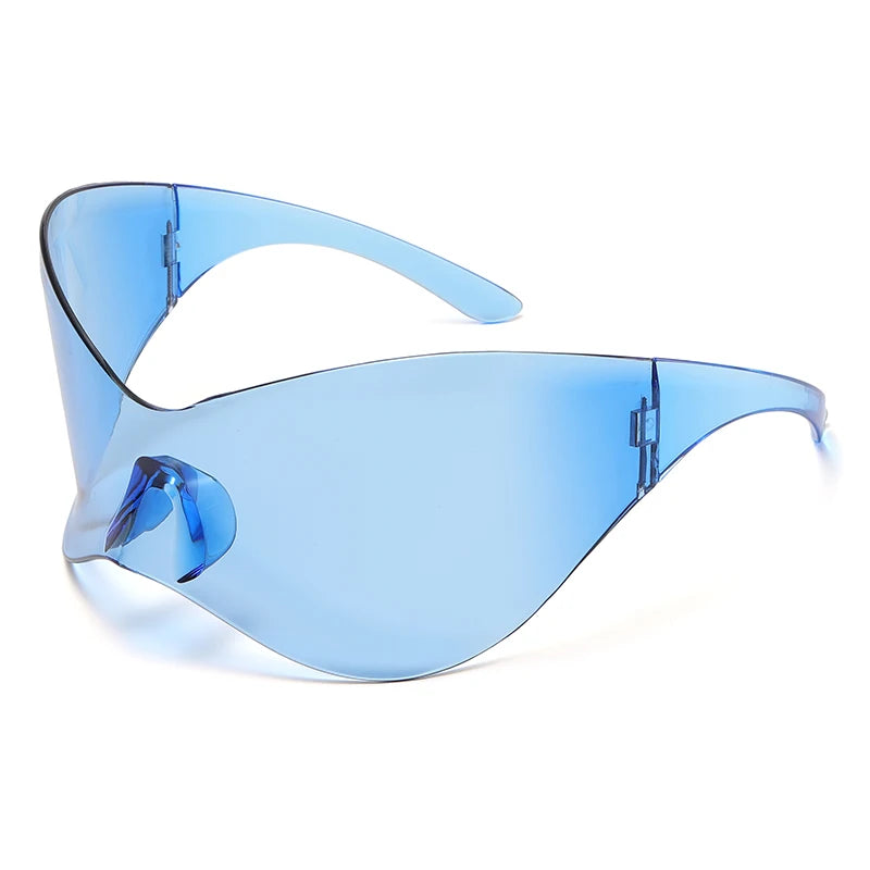Nuevas Gafas de Sol Oversized Y2K Punk Sin Montura | Unisex Hip Hop Sport One Piece UV400