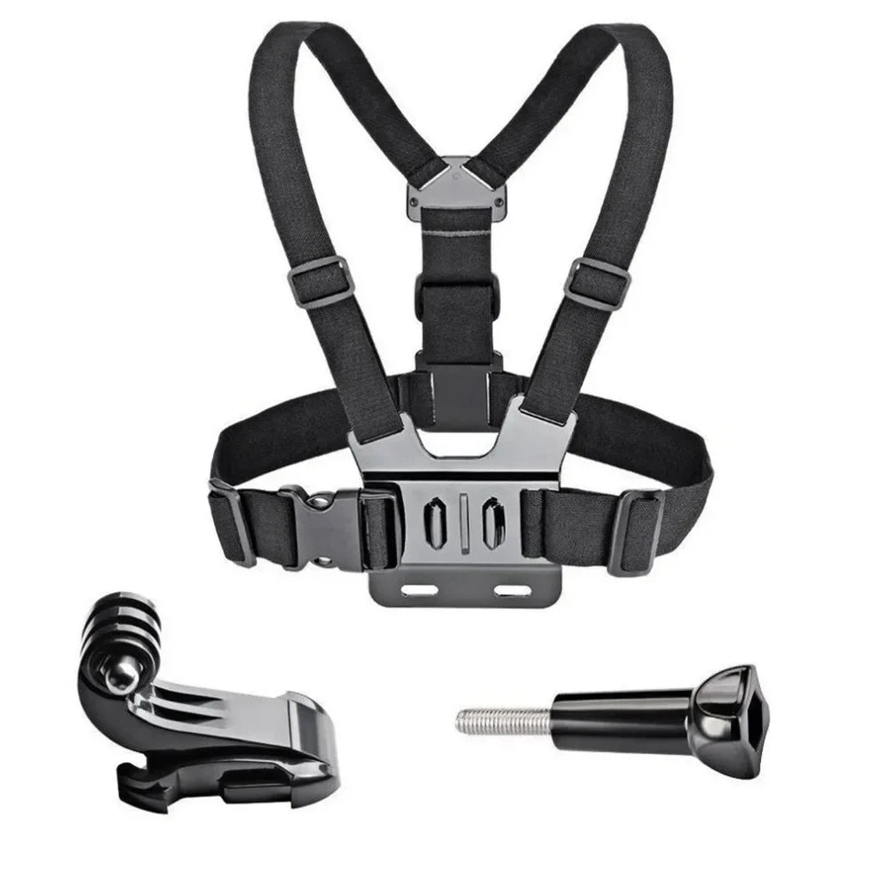 Arnés de pecho con soporte giratorio para smartphone – Compatible con iPhone, GoPro Hero 12/11/10/9, Insta360 X3 y DJI