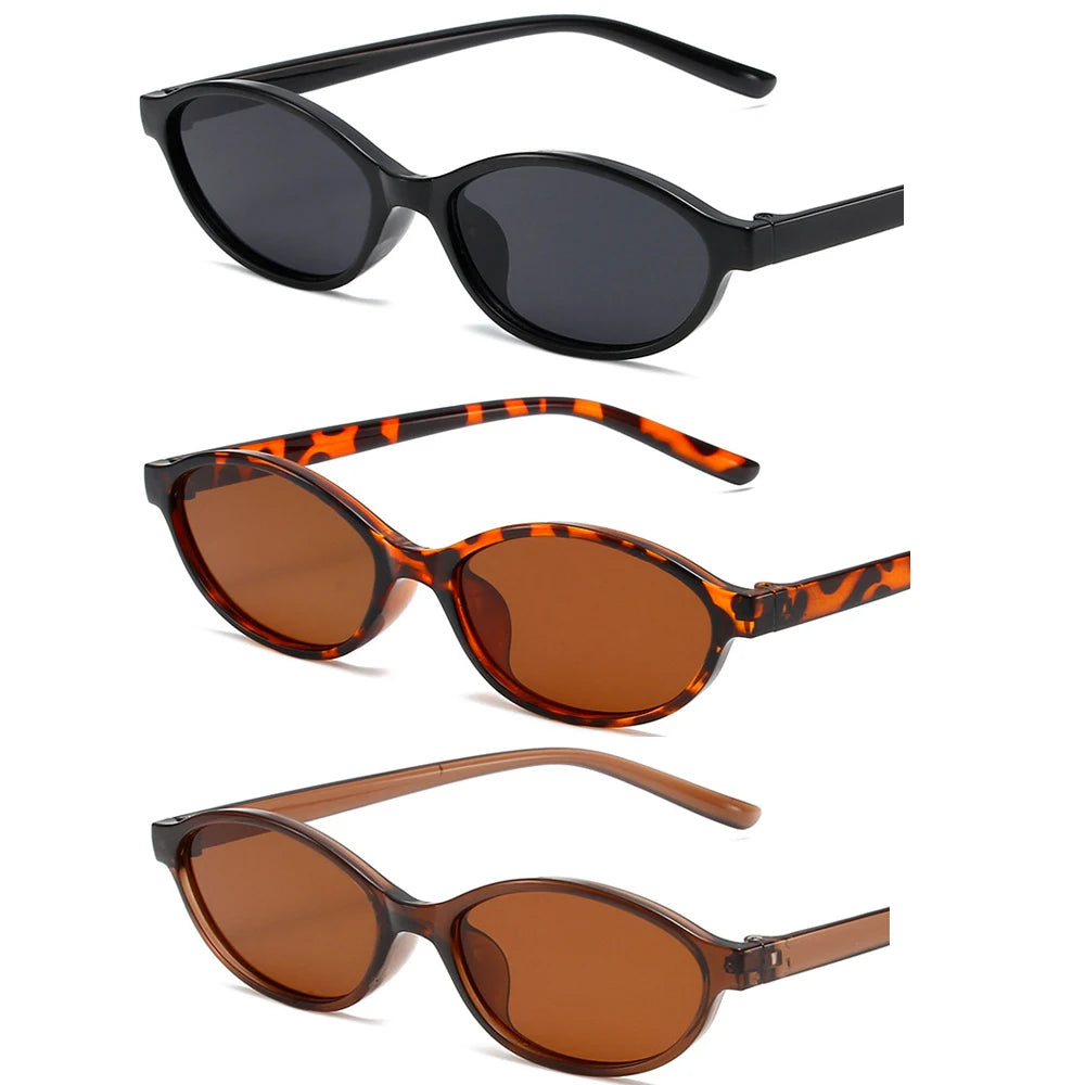 Gafas de Sol Vintage Ovaladas | Small Frame Ellipse Unisex Estilo Retro Redondas UV400