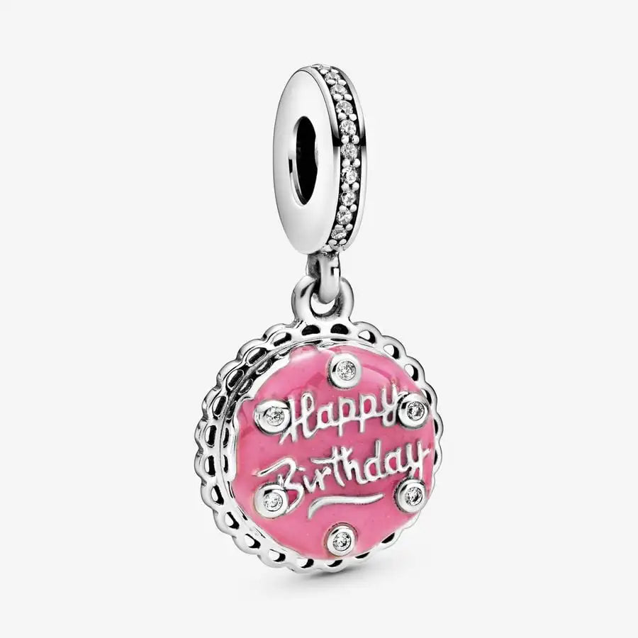 Charm flor margarita rosa de plata 925 – Colgante en forma de flor para pulsera tipo Pandora, joyería elegante para mujer