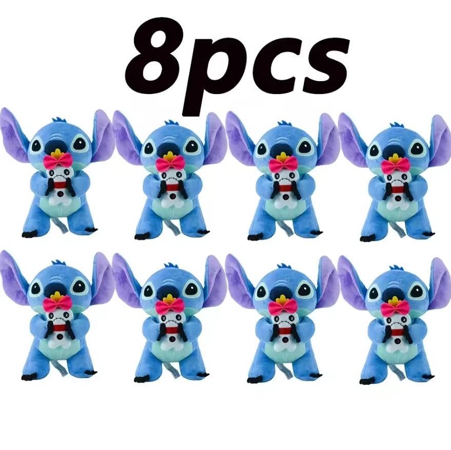 Peluche Stitch Disney 4/8 Pulgadas – Muñeco de Peluche Azul/Rosa | Juguete Anime Lilo & Stitch Regalo para Niños