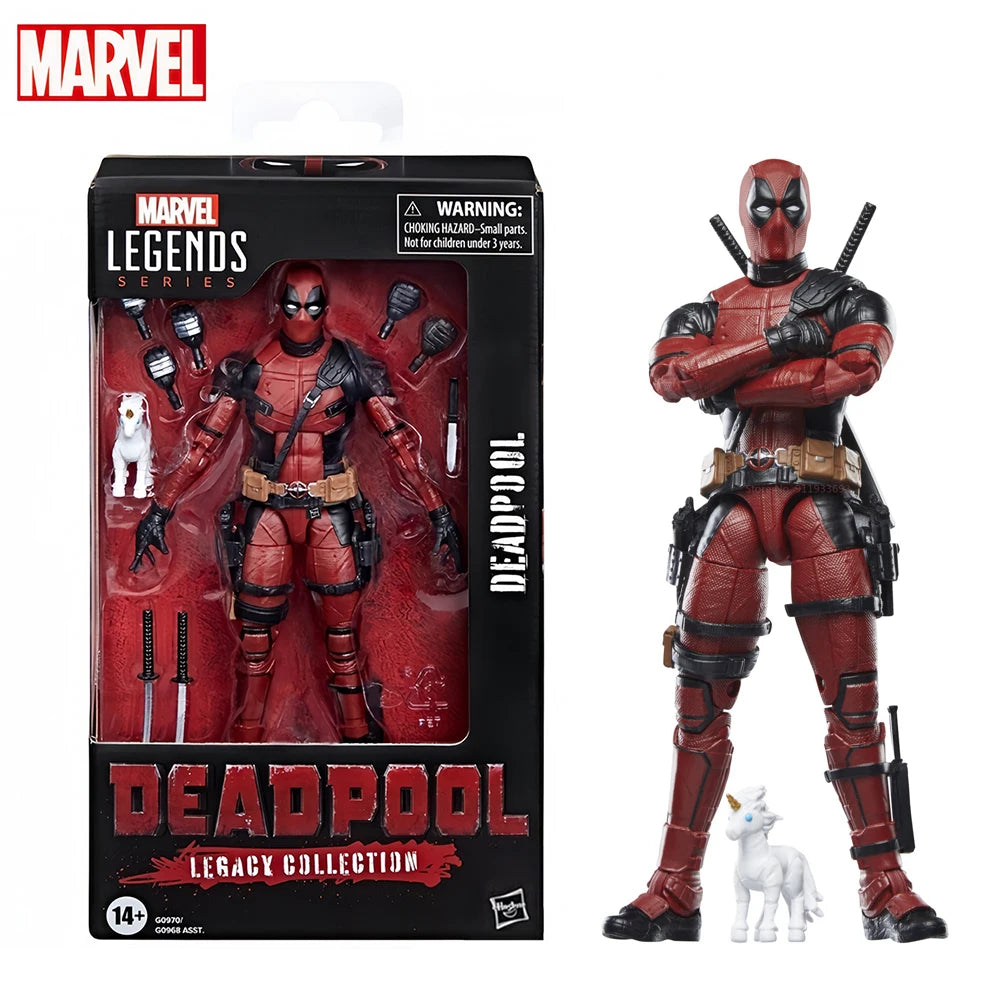 Deadpool Figura de Acción – Colección X-Men Legend Series, Wade Winston Wilson con Articulaciones Móviles, Juguete de Colección y Decoración