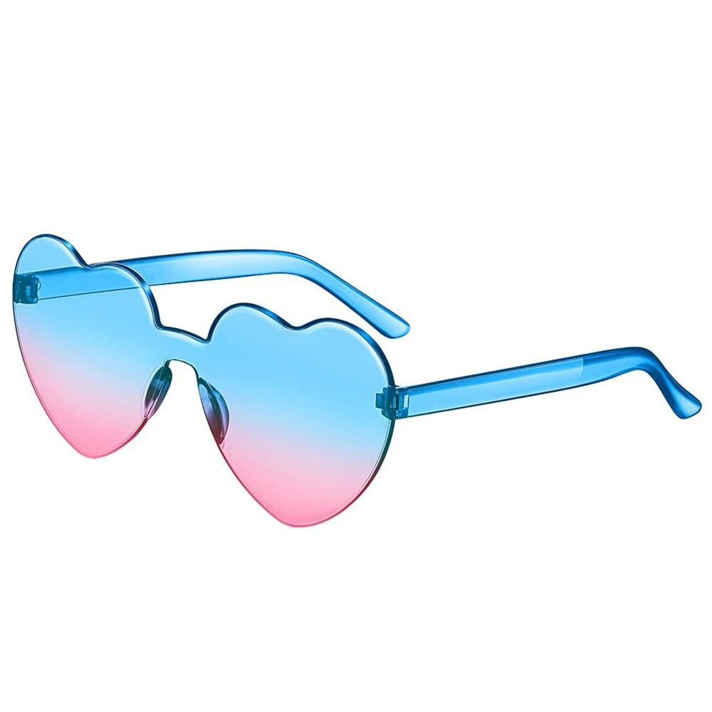 Gafas de Sol Jelly Corazón Degradado | Lentes Coloridas Protección UV Mujer Hombre