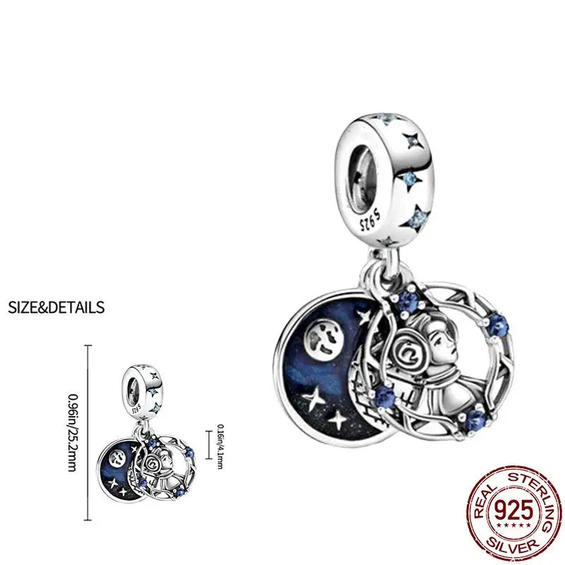 Charm Star Wars Mandalorian en Plata 925 – Abalorio Yoda y Casco Mandalorian para Pulsera Original Mujer