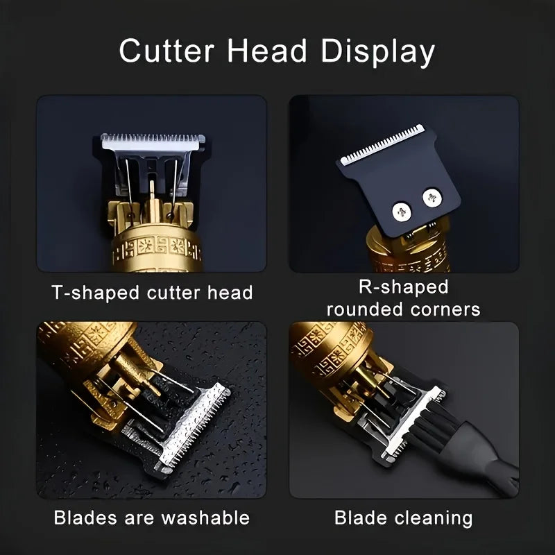 Máquina de Cortar Cabello Profesional 💈 Clipper Eléctrico Recargable USB | Corte Preciso y Potente para Barbería y Hogar