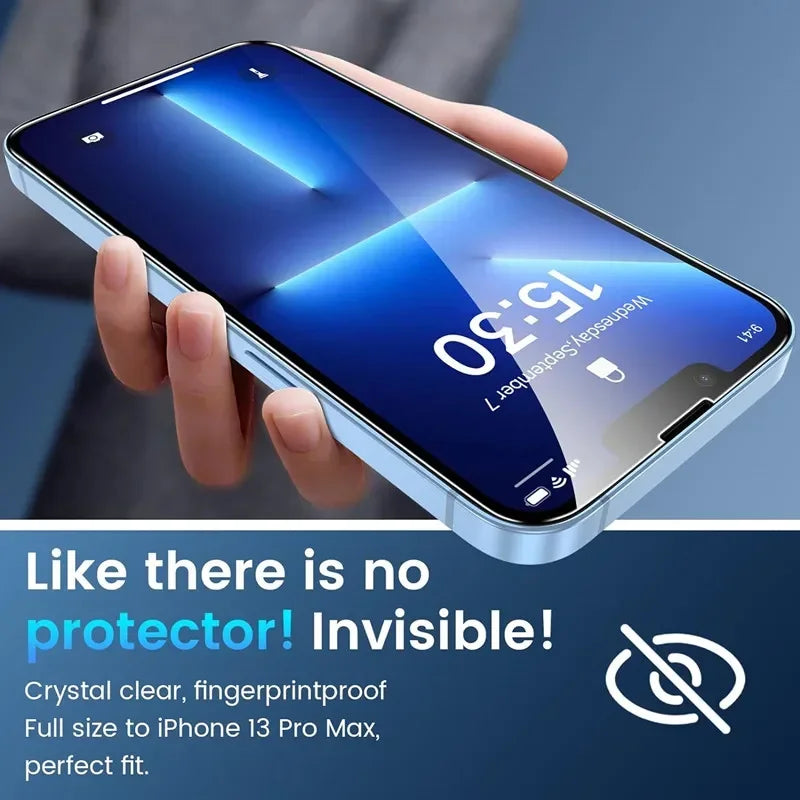 5 Piezas Protector de Pantalla de Vidrio Templado para iPhone 7 8 X XR XS 11 12 13 14 15 16 Pro Max Mini
