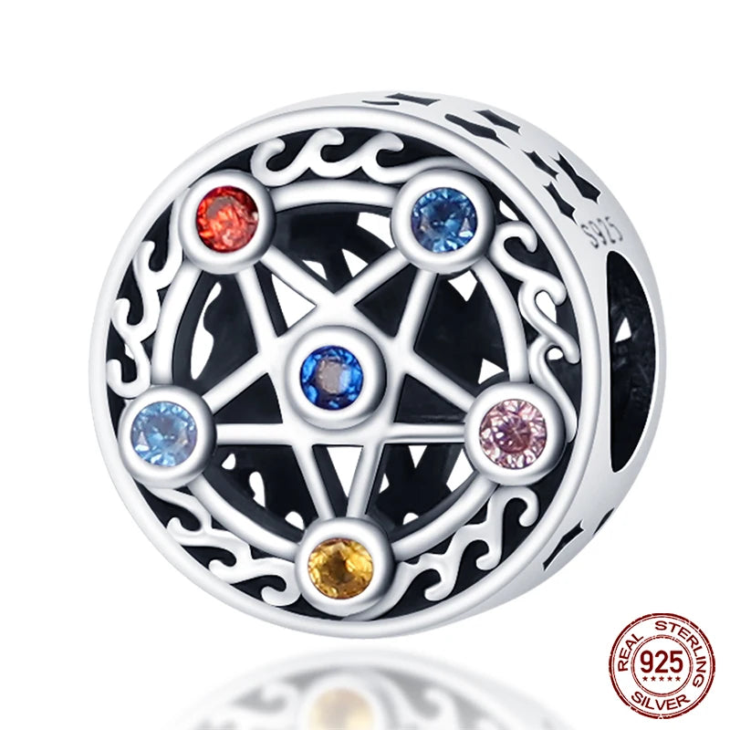 Charm Serie Océano en Plata 925 – Abalorios Tortuga, Cangrejo y Sirena para Pulsera Original Mujer