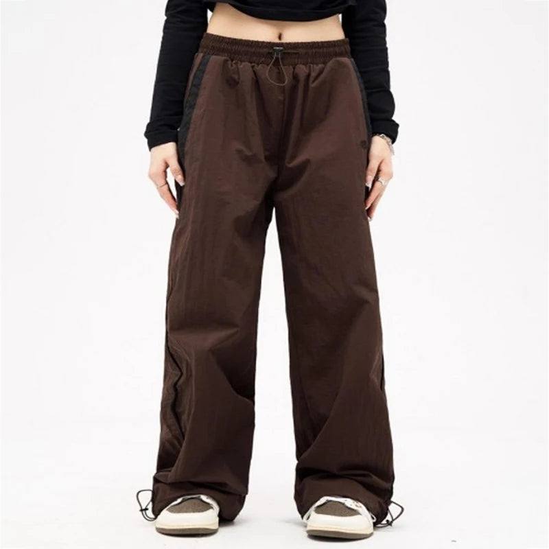 Pantalones Cargo Holgados Mujer | Pantalón Oversize Harajuku Streetwear Hip Hop Wide Leg Y2K
