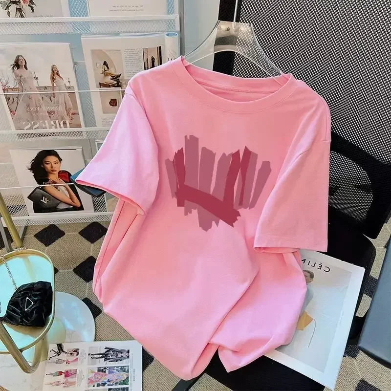 Camiseta Oversize Mujer Algodón Puro Blanca | Casual Verano 2024 Manga Corta