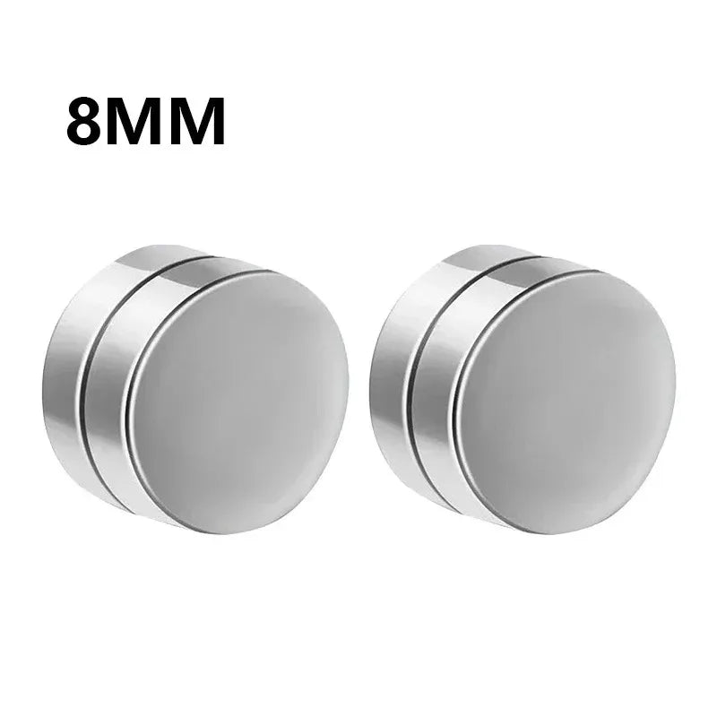 Pendientes Magnéticos de Cristal Unisex | Aros Punk con Zirconia | Joyería sin Perforación para Hombres y Mujeres
