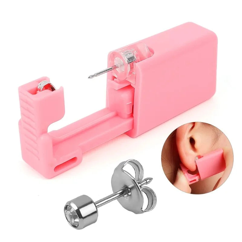 Kit de Perforación de Orejas y Nariz Desechable – Herramienta Estéril e Indolora con Aretes Incluidos