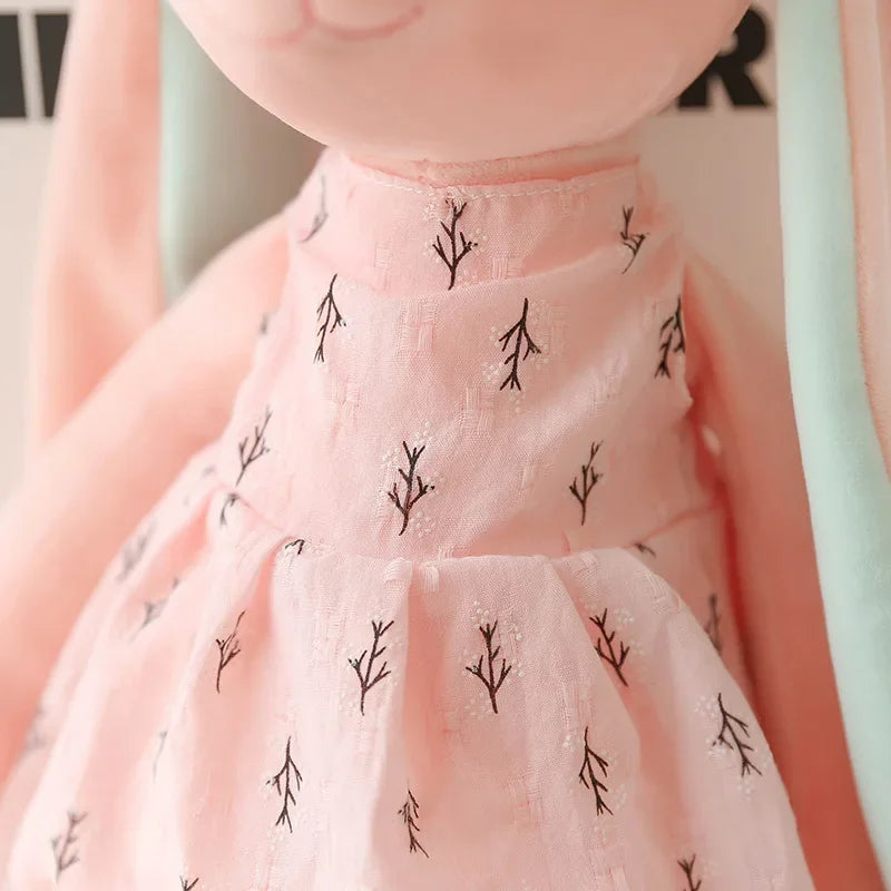 Kawaii Conejo de Orejas Largas – Peluche Suave para Niños, Muñeco de Compañía, Almohada Infantil Decorativa para Habitación