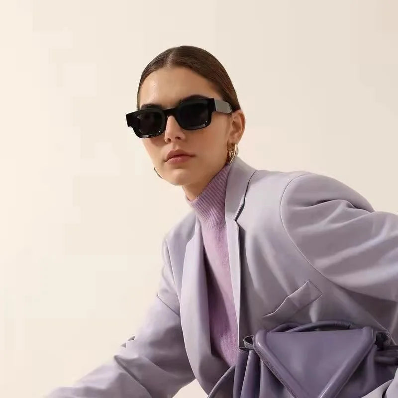 Gafas de Sol Rectangulares Pequeñas Mujer/Hombre | Estilo Vintage de Lujo UV400