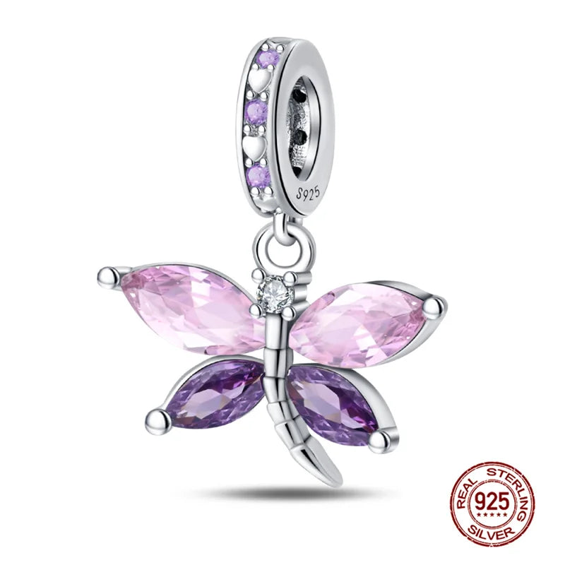 Charm Mariposa de Plata 925 | Dije para Pulsera o Collar 3mm Mujer Joyería Fina