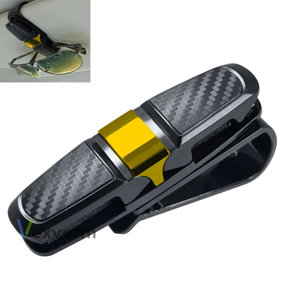 Soporte de Gafas para Coche | Clip de Visera Portátil para Gafas y Tarjetas ABS