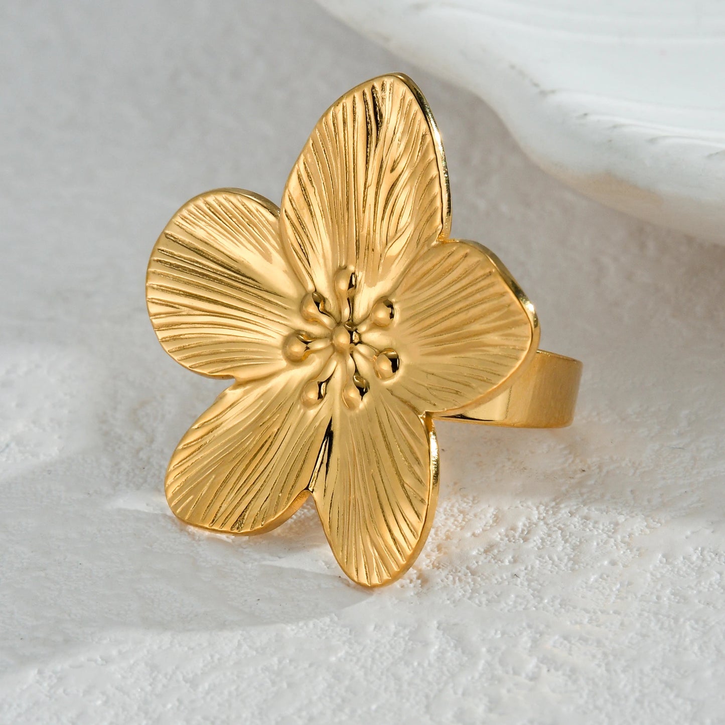 Anillo Boho Ajustable para Mujer – Diseño Creativo de Mariposas y Flores, Joyería de Moda 2025 Dorada o Plateada