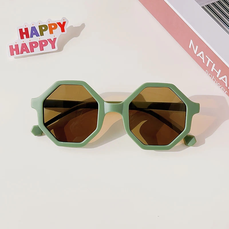 Gafas de Sol Vintage Redondas para Niños | Protección UV400 Acrílico Frosted