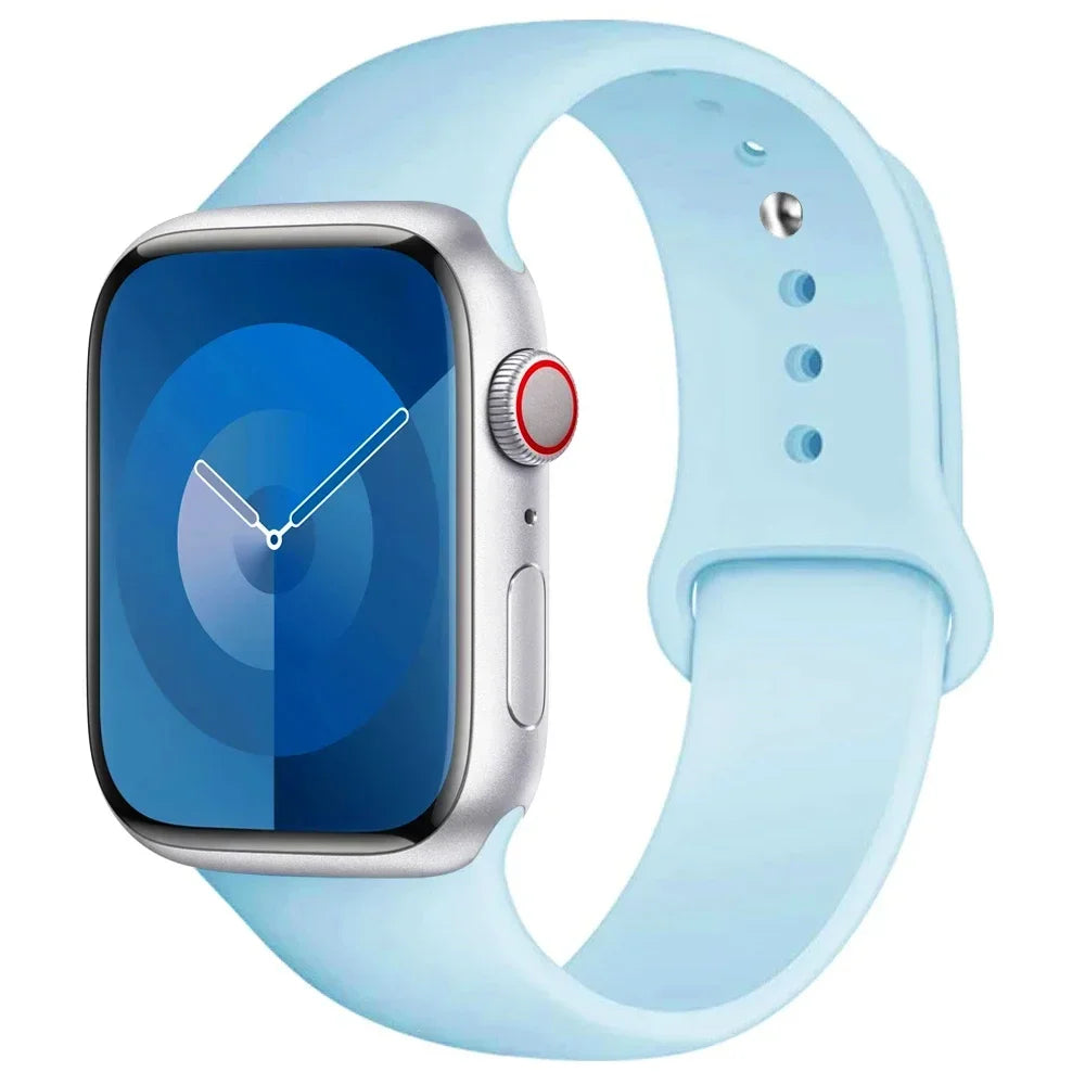 Correa de silicona para Apple Watch – Compatible Ultra 2, Series 9-3, SE (38mm-49mm)