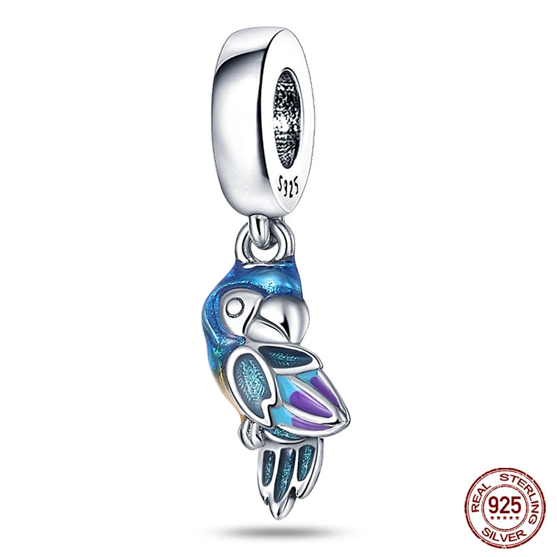 Charm Serie Océano en Plata 925 – Abalorios Tortuga, Cangrejo y Sirena para Pulsera Original Mujer