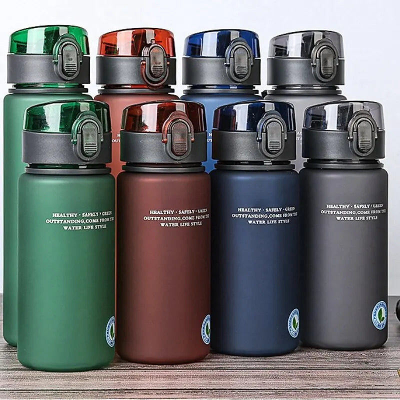 Botella Deportiva Portátil Libre de BPA | A Prueba de Fugas | 400ml / 560ml | Para Gimnasio, Viajes y Senderismo