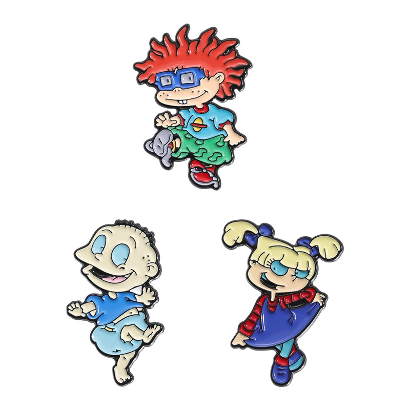 Pins de Dibujos Animados Anime – Broches Esmaltados de Monje Tierno, Chapas Divertidas para Regalo
