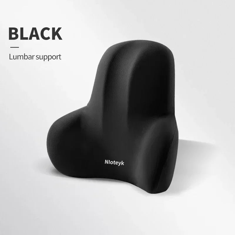 Cojín de Cuello y Lumbar para Coche con Espuma Viscoelástica | Almohada Ergonómica de Respaldo y Reposacabezas