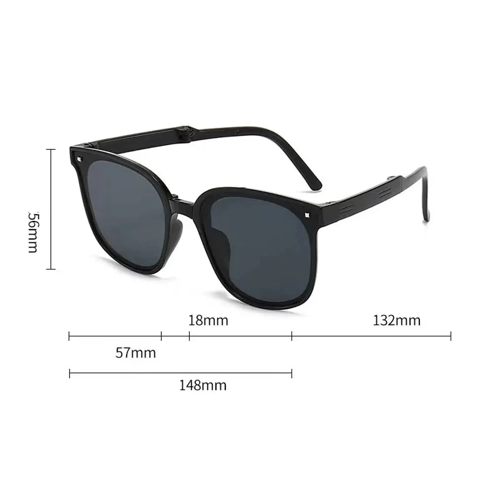 Gafas de Sol Plegables con Estuche | Mujer Moda UV400 Polarizadas Air Cushion
