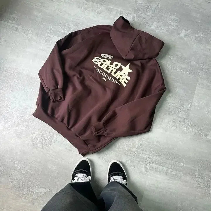 Sudadera Oversize Unisex Estilo Y2K Harajuku Hip Hop con Estampado Gótico