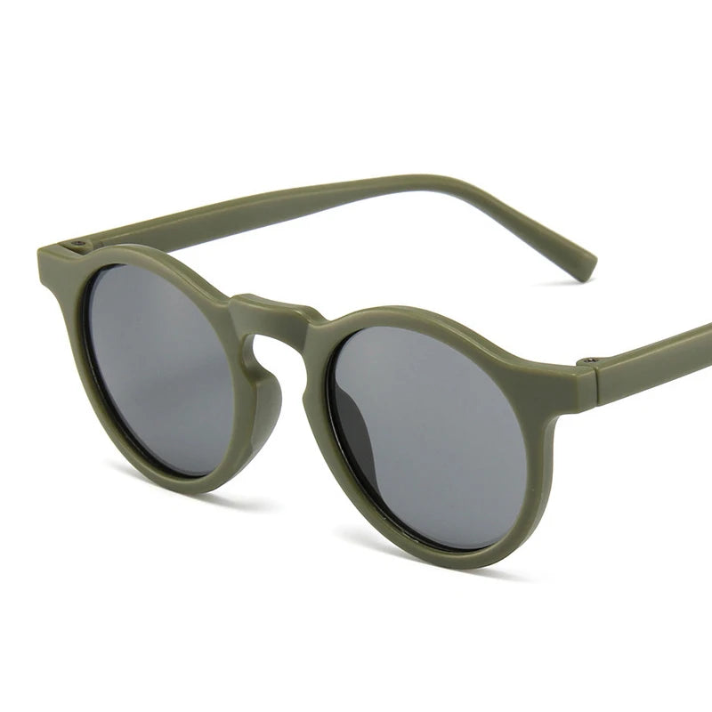 Gafas de Sol Vintage Redondas para Niños | Protección UV400 Acrílico Frosted