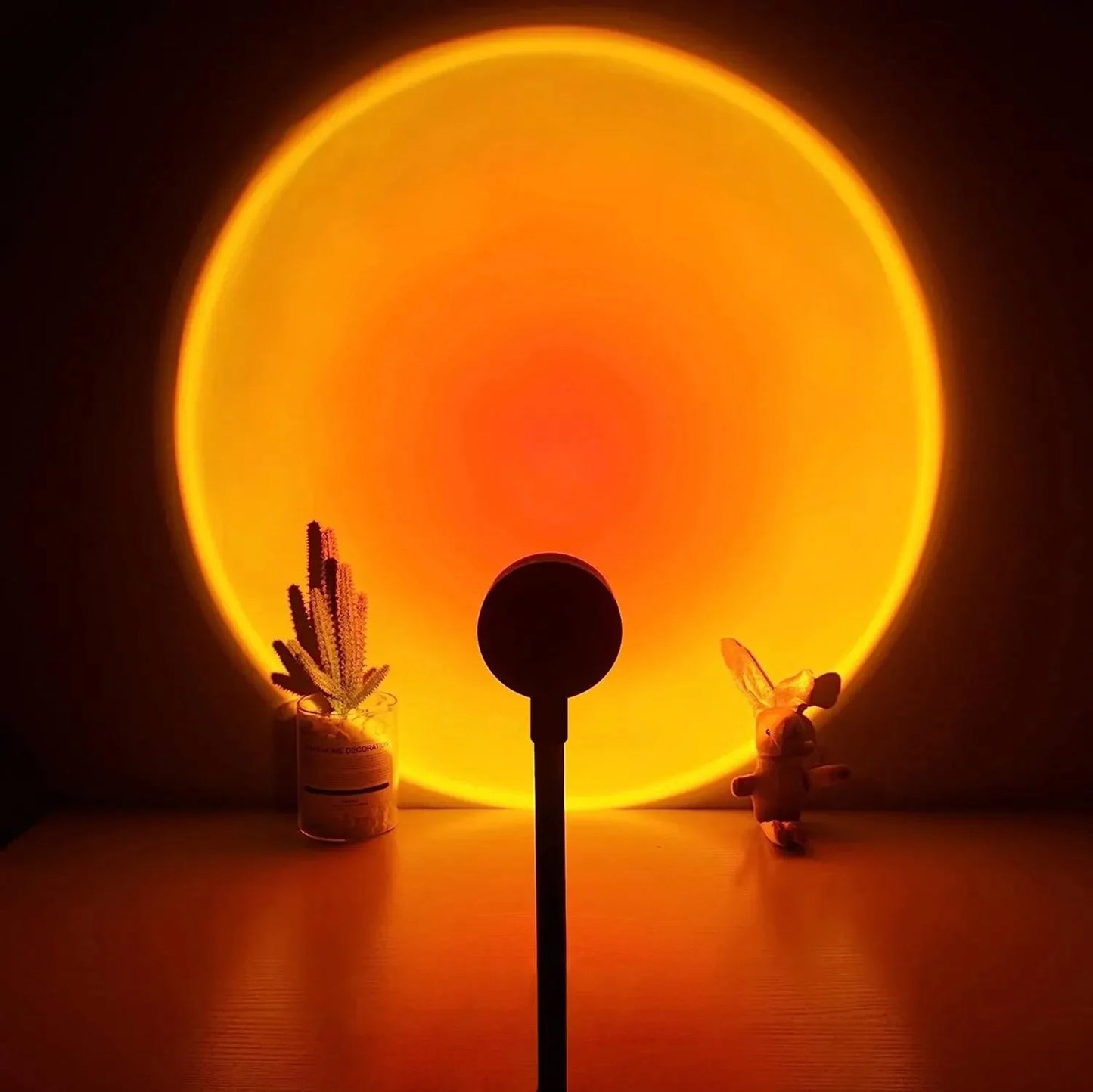 Lámpara LED USB Sunset Ambiance – Luz de Atardecer, Proyector Arcoíris 360°, Fotografía, Decoración y Ambiente