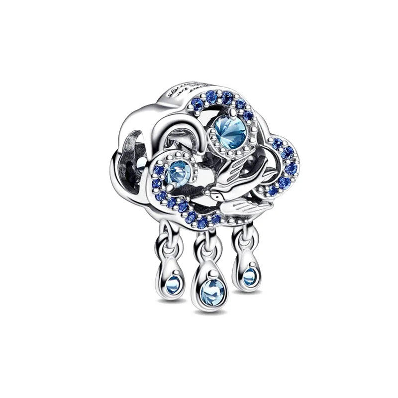 Charm Serie Océano en Plata 925 – Abalorios Tortuga, Cangrejo y Sirena para Pulsera Original Mujer