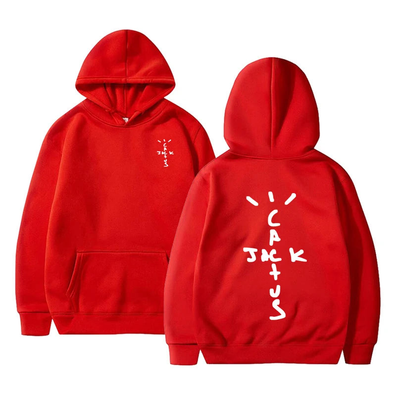 Hoodie Cactus Jack – Sudadera Unisex con Estampado Doble Cara, Moda Streetwear de Otoño
