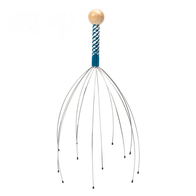Octopus Head Massager Acero Inoxidable | Masajeador de Cabeza y Cuero Cabelludo | Aliviador de Estrés y Picazón