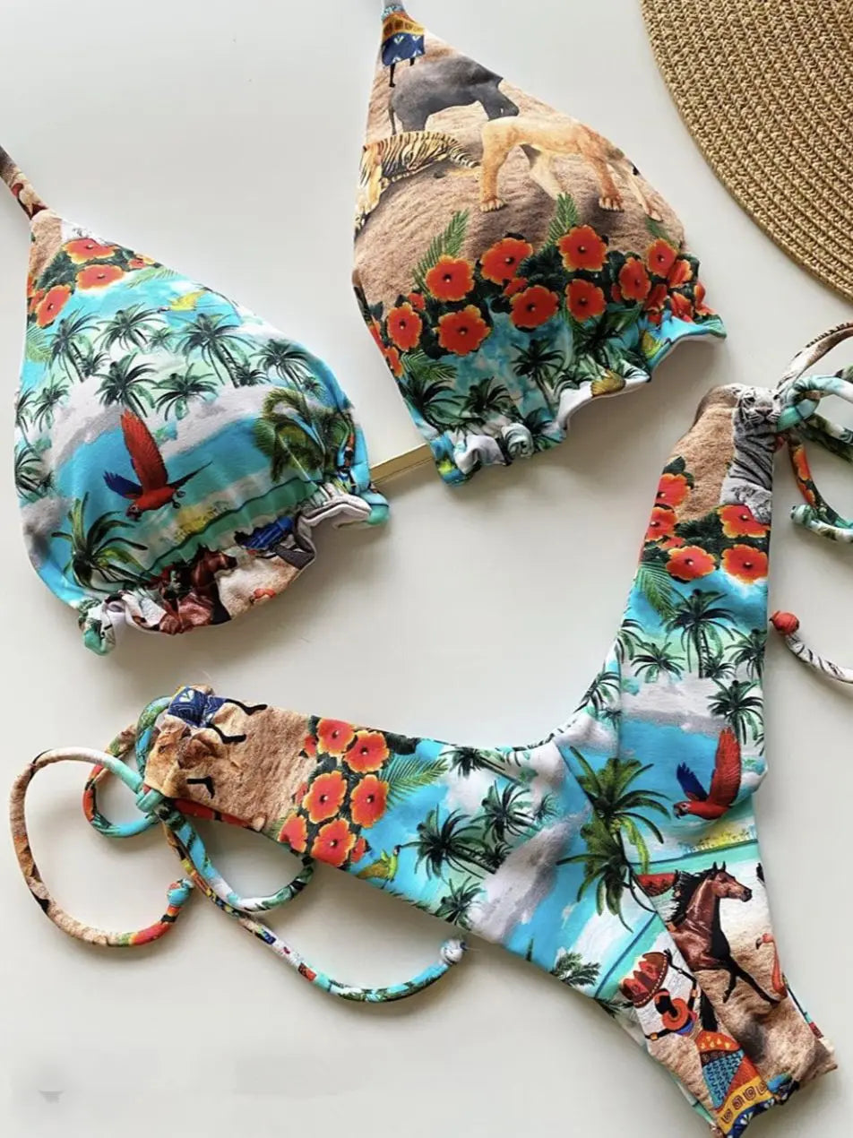 Bikini Sexy Mujer RUOTONGSEPT 2025 | Push Up Acolchado Playa y Piscina