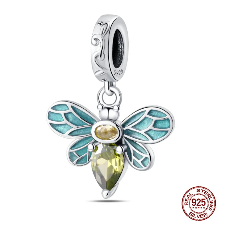 Charm Mariposa de Plata 925 | Dije para Pulsera o Collar 3mm Mujer Joyería Fina