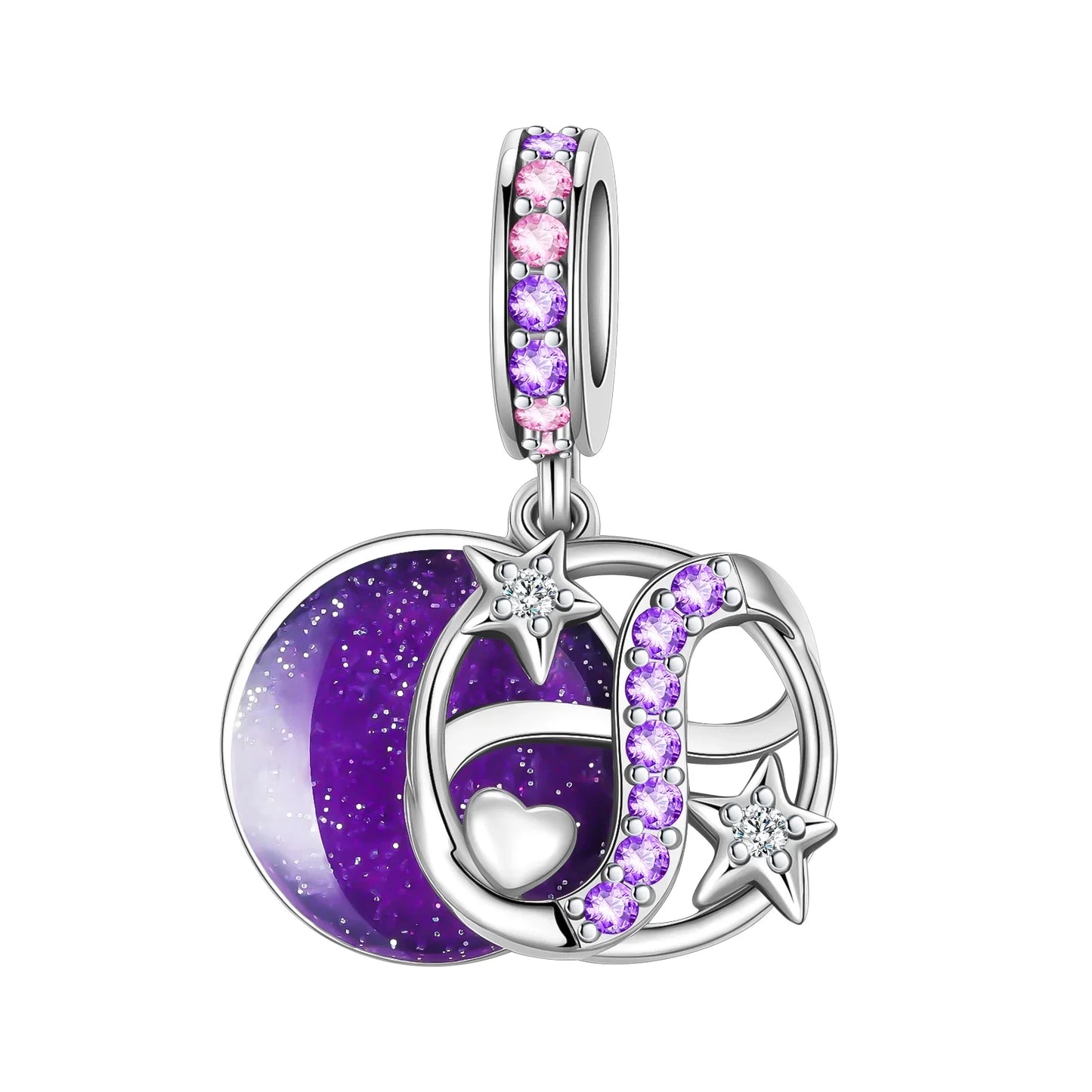 Charm Plata 925 Colgante Rosa Mariposa Corazón Flor Pájaro | Dije Para Pulsera Pandora Compatible