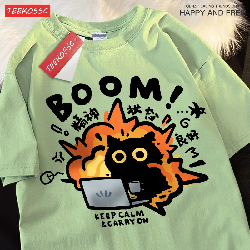 Camiseta Good Mental State | Algodón Hombre y Mujer | Manga Corta Verano 2025 Oversized Casual